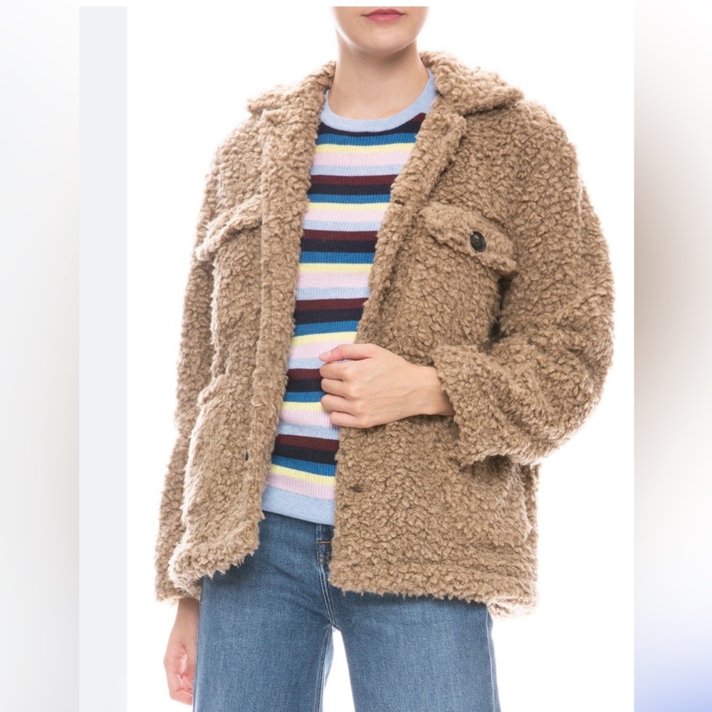 NSF Reese Fuzzy Teddy Jacket - Hazelnut